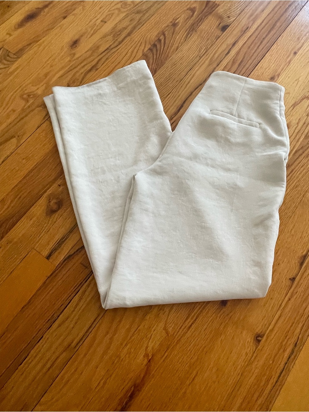 Aritzia Cream Wide-Leg Pants